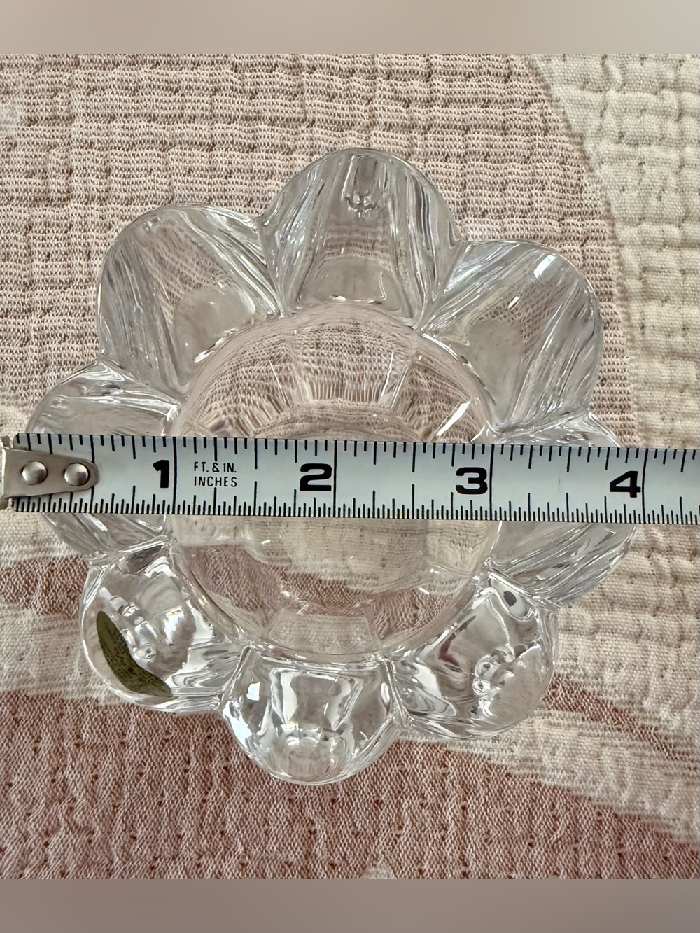 SAN MARCO ROCK CRYSTAL TEA-LIGHT CANDLE HOLDER CRYSTAL & LIGHT BY CALP - Picture 8 of 15